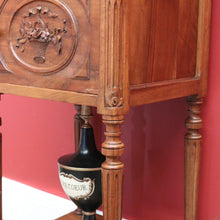 Load image into Gallery viewer, x SOLD Antique Bedside Cabinet, French Walnut and Marble Top Bedside, Lamp Hall Table B10831