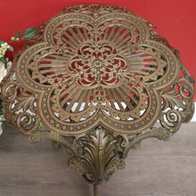 Load image into Gallery viewer, x SOLD Antique French Jardiniere Stand, French Brass 2 Tier Plant Stand Side Lamp Table B10481