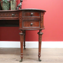 Load image into Gallery viewer, x SOLD Antique French Desk, Walnut and Leather Ladies Desk, Kidney Shaped Office Desk B10643
