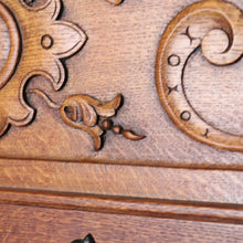 Load image into Gallery viewer, x SOLD Antique Vintage French Coat Rack with Fleur de Lis Carvings. Scarf Hat Umbrella B10639