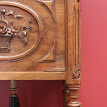 Load image into Gallery viewer, x SOLD Antique Bedside Cabinet, French Walnut and Marble Top Bedside, Lamp Hall Table B10831