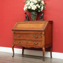 Load image into Gallery viewer, x SOLD Antique French Writing Bureau, 2 Drawer Drop Front Office Desk Bureau Cabinet B10206