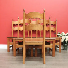 Load image into Gallery viewer, x SOLD Set of 6 Dining Chairs, Antique French Oak Kitchen Chairs, Ladder Back Chairs B10504
