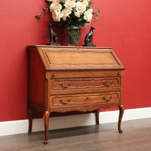 Load image into Gallery viewer, x SOLD Antique French Writing Bureau, 2 Drawer Drop Front Office Desk Bureau Cabinet B10206