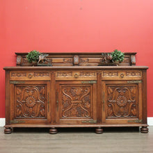 Load image into Gallery viewer, Antique Sideboard, French Oak 3 Door, Drawer Sideboard Buffet Cabinet Cupboard B10294