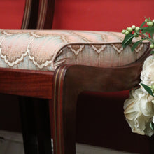 Load image into Gallery viewer, x SOLD Set of 6 Dining Chairs, Kitchen Chairs with Brass Inlay and Carved Back Rails. B9793