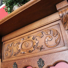 Load image into Gallery viewer, x SOLD Antique Vintage French Coat Rack with Fleur de Lis Carvings. Scarf Hat Umbrella B10639
