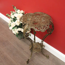 Load image into Gallery viewer, x SOLD Antique French Jardiniere Stand, French Brass 2 Tier Plant Stand Side Lamp Table B10481