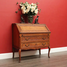 Load image into Gallery viewer, x SOLD Antique French Writing Bureau, 2 Drawer Drop Front Office Desk Bureau Cabinet B10206