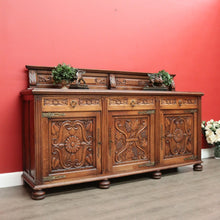 Load image into Gallery viewer, x SOLD Antique Sideboard, French Oak 3 Door, Drawer Sideboard Buffet Cabinet Cupboard B10294
