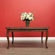 Load image into Gallery viewer, Antique French Oak 2 Leaf Extension Dining Table Parquetry Top Kitchen Table