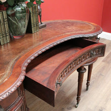 Load image into Gallery viewer, x SOLD Antique French Desk, Walnut and Leather Ladies Desk, Kidney Shaped Office Desk B10643