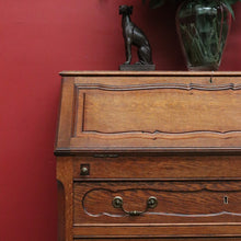 Load image into Gallery viewer, x SOLD Antique French Writing Bureau, 2 Drawer Drop Front Office Desk Bureau Cabinet B10206