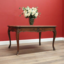 Load image into Gallery viewer, x SOLD Antique French Dining Table, Diamond Parquetry Kitchen Table, 2 Extension Leaves B10634