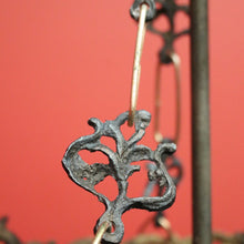 Load image into Gallery viewer, x SOLD Vintage French Basket Chandelier, Brass, Glass and Beads, Ceiling Light Shade. B10380