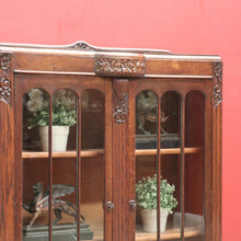 Load image into Gallery viewer, x SOLD Antique English China Cabinet, Antique Oak Art Deco Two Door Display Cabinet B11062