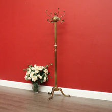 Load image into Gallery viewer, x SOLD Vintage French Brass Coat Rack, Free Standing Revolving Coat Tree Hat Scarf Rack B10498