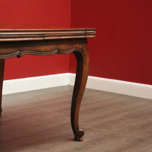 Load image into Gallery viewer, x SOLD Antique French Oak 2 Leaf Extension Dining Table Parquetry Top Kitchen Table. B10335