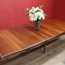 Load image into Gallery viewer, x SOLD Antique French Dining Table Antique Walnut 3 Leaf Extension Kitchen Dining Table B10689