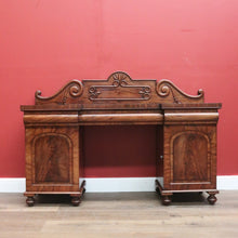 Load image into Gallery viewer, x SOLD Antique English Mahogany Sideboard Antique Inverted Twin Pedestal Sideboard B10984