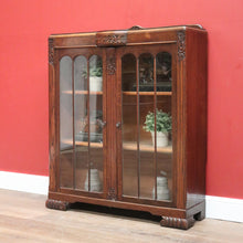 Load image into Gallery viewer, x SOLD Antique English China Cabinet, Antique Oak Art Deco Two Door Display Cabinet B11062