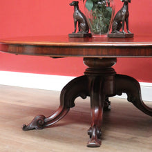 Load image into Gallery viewer, x SOLD Antique English Coffee Table, Victorian Single Pedestal Four Leg Coffee Table B11056