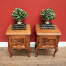 Load image into Gallery viewer, A pair of French Oak Lamp Tables, Side Tables, Bedside Tables. Two hall Cabinets B10920