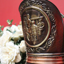 Load image into Gallery viewer, x SOLD Antique French Copper and Brass Coal Scuttle, Umbrella Holder, Pressed Metal Jug. B10119