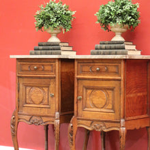 Load image into Gallery viewer, x SOLD Pair of French Antique Bedside Tables, Bedside Cabinets, Lamp Tables Side B10567