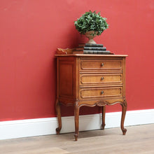 Load image into Gallery viewer, x SOLD Antique French Chest of Drawers 3 Drawer Lamp Table, Bedside Cabinet Side Table B10686