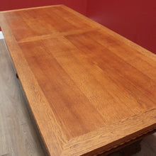 Load image into Gallery viewer, x SOLD Antique French Refectory Table, Twin Pedestal Kitchen or Dining Table, Oak Table B11135