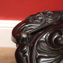 Load image into Gallery viewer, Antique French Cast Iron Coal Scuttle, Magazine Rack or Holder, Kindling Box B10736