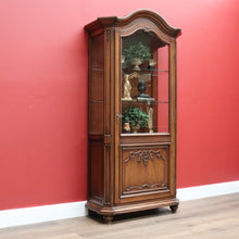 Load image into Gallery viewer, x SOLD Antique French Oak Bookcase, Bevelled Glass Single Door Display or China Cabinet B10658