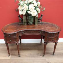 Load image into Gallery viewer, x SOLD Antique French Desk, Walnut and Leather Ladies Desk, Kidney Shaped Office Desk B10643