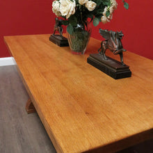 Load image into Gallery viewer, x SOLD Antique French Oak Refectory Table Dining Table Church Gothic Quatrefoil Shape to Pedestal B10317