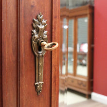 Load image into Gallery viewer, x SOLD Antique French Armoire, French Walnut Linen Press, Hall Cabinet Bevelled Mirror B10830