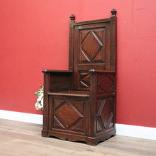 Load image into Gallery viewer, x SOLD Antique French Armchair, Priests Chair, Gothic Church Entry Foyer Chair B11086