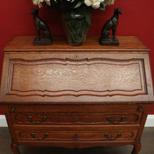 Load image into Gallery viewer, x SOLD Antique French Writing Bureau, 2 Drawer Drop Front Office Desk Bureau Cabinet B10206
