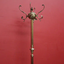 Load image into Gallery viewer, x SOLD Vintage French Brass Coat Rack, Free Standing Revolving Coat Tree Hat Scarf Rack B10498
