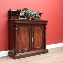 Load image into Gallery viewer, x SOLD Antique English Mahogany Hall Cabinet, Chiffonier Sideboard with Arched Doors. B11250