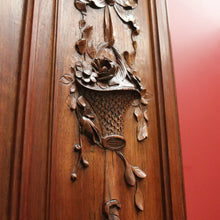 Load image into Gallery viewer, x SOLD Antique French Armoire, French Walnut Linen Press, Hall Cabinet Bevelled Mirror B10830