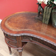 Load image into Gallery viewer, x SOLD Antique French Desk, Walnut and Leather Ladies Desk, Kidney Shaped Office Desk B10643