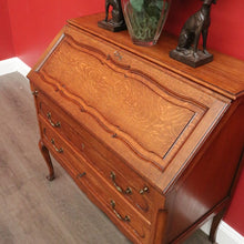 Load image into Gallery viewer, x SOLD Antique French Writing Bureau, 2 Drawer Drop Front Office Desk Bureau Cabinet B10206