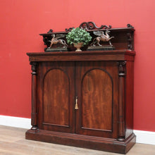 Load image into Gallery viewer, x SOLD Antique English Mahogany Hall Cabinet, Chiffonier Sideboard with Arched Doors. B11250