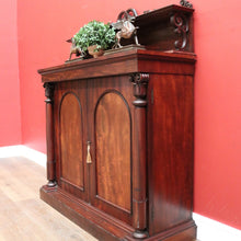 Load image into Gallery viewer, x SOLD Antique English Mahogany Hall Cabinet, Chiffonier Sideboard with Arched Doors. B11250