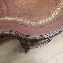 Load image into Gallery viewer, x SOLD Antique French Desk, Walnut and Leather Ladies Desk, Kidney Shaped Office Desk B10643