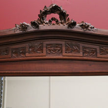 Load image into Gallery viewer, x SOLD Antique French Armoire, French Walnut Linen Press, Hall Cabinet Bevelled Mirror B10830