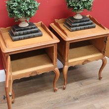 Load image into Gallery viewer, x SOLD Pair of Vintage French Bedside Table, Lamp Tables, Side Tables, Bedside Cabinets B10886