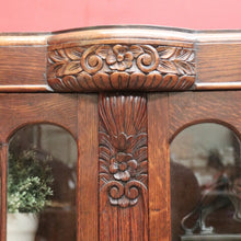 Load image into Gallery viewer, x SOLD Antique English China Cabinet, Antique Oak Art Deco Two Door Display Cabinet B11062