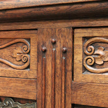 Load image into Gallery viewer, x SOLD Antique Sideboard, French Oak 3 Door, Drawer Sideboard Buffet Cabinet Cupboard B10294